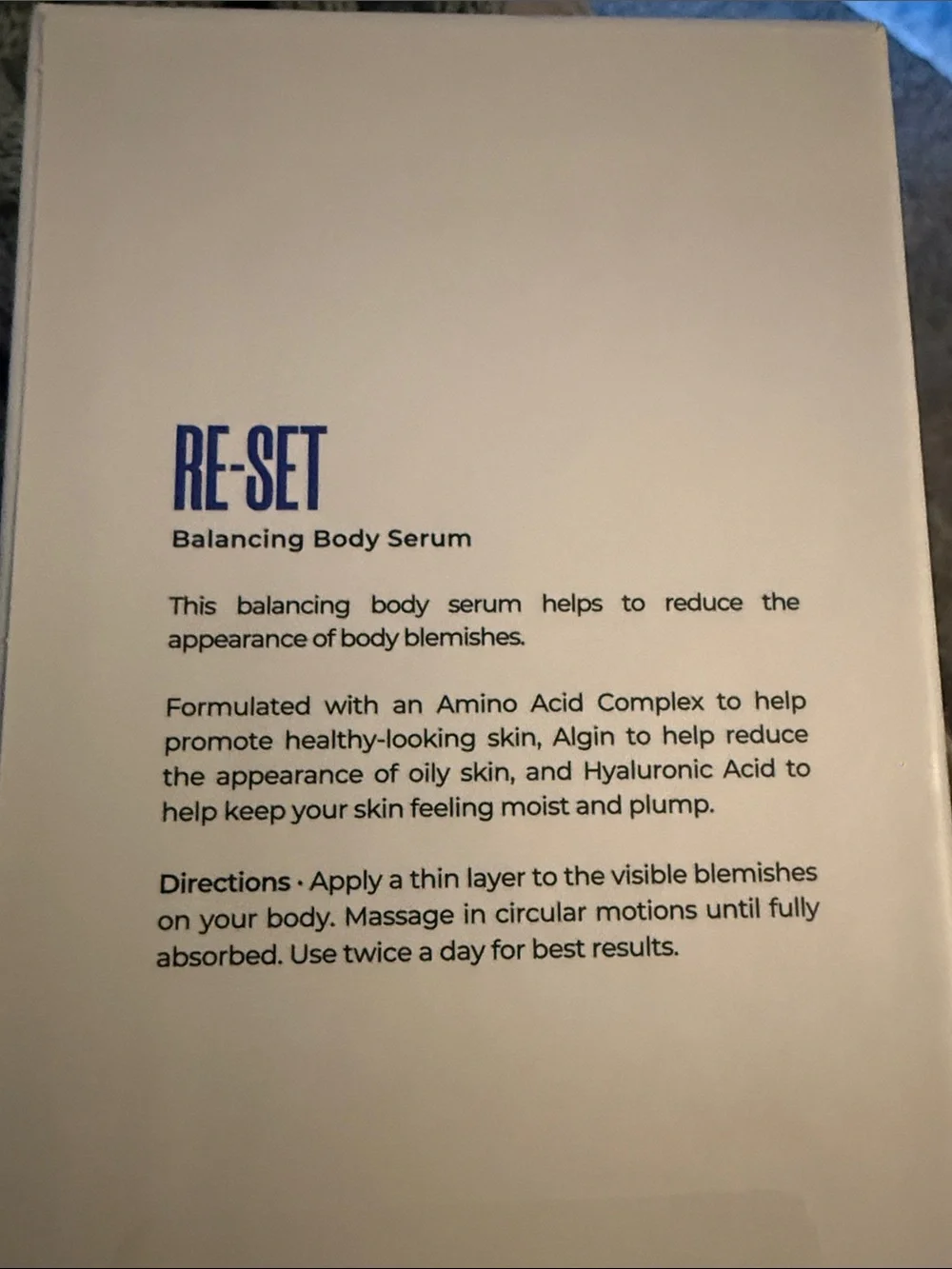 NWT Maelys Re-Set Balancing Body Serum - Full Size 3.5 oz